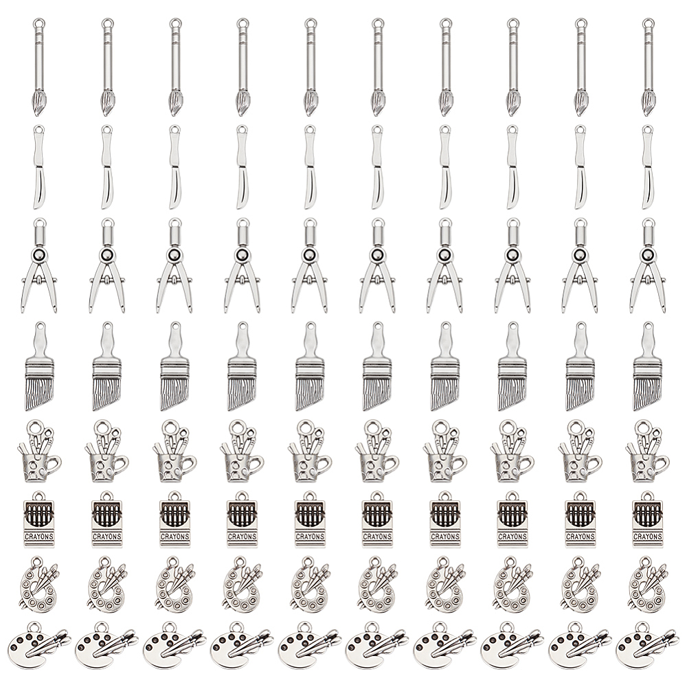 Paint Brush - 80pcs Art Painting Charms Artist Palette