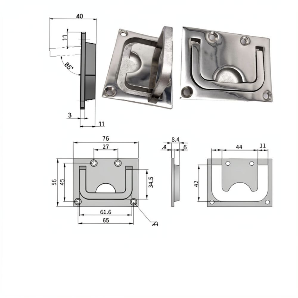 Stainless Steel 316 Flush Pull - огляд і ціна Door Handle