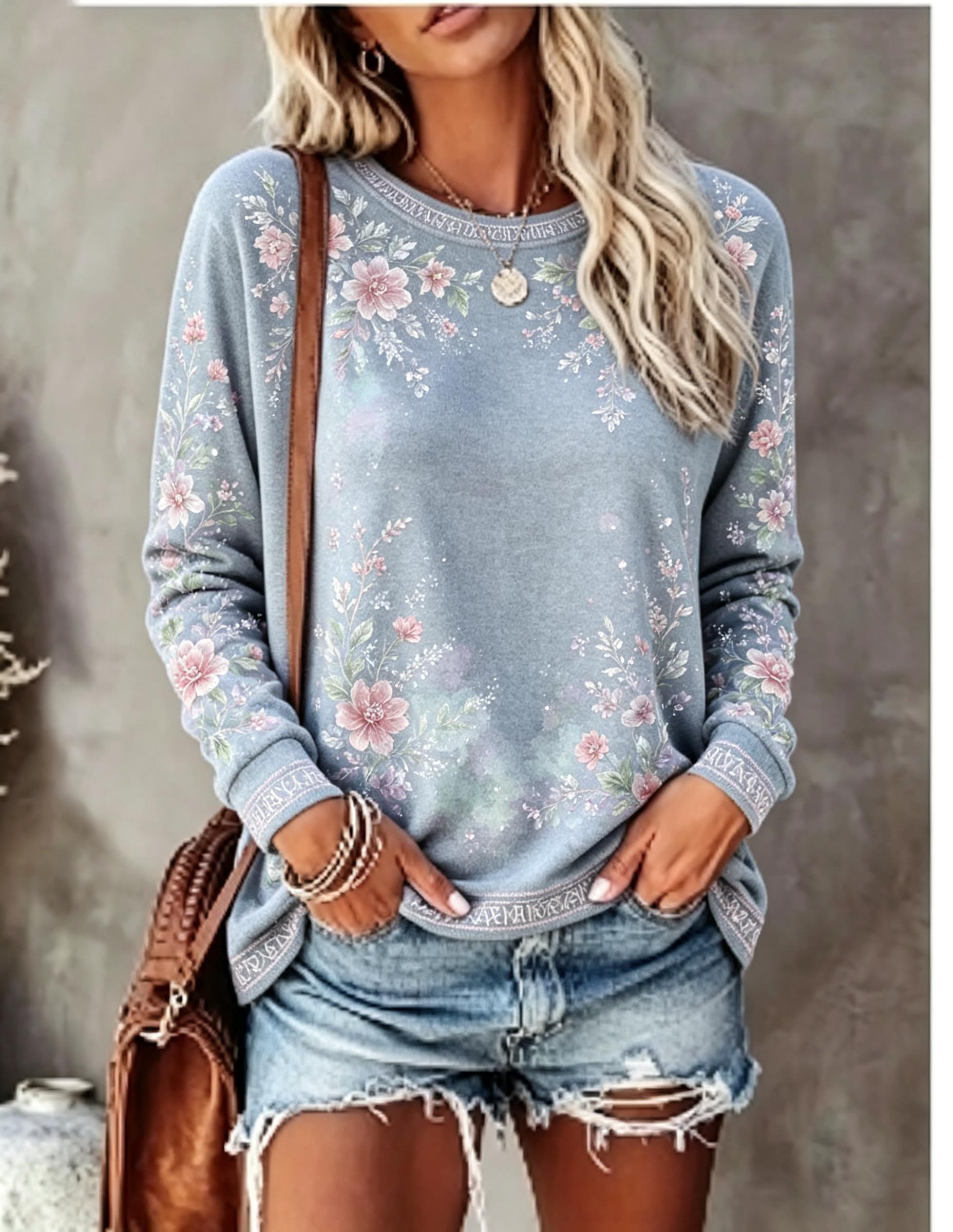 Women Crew Neck Long Sleeve T‑ - огляд і ціна Wallpaper